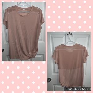 Old Navy Active Blush Side Tie Short Sleeve